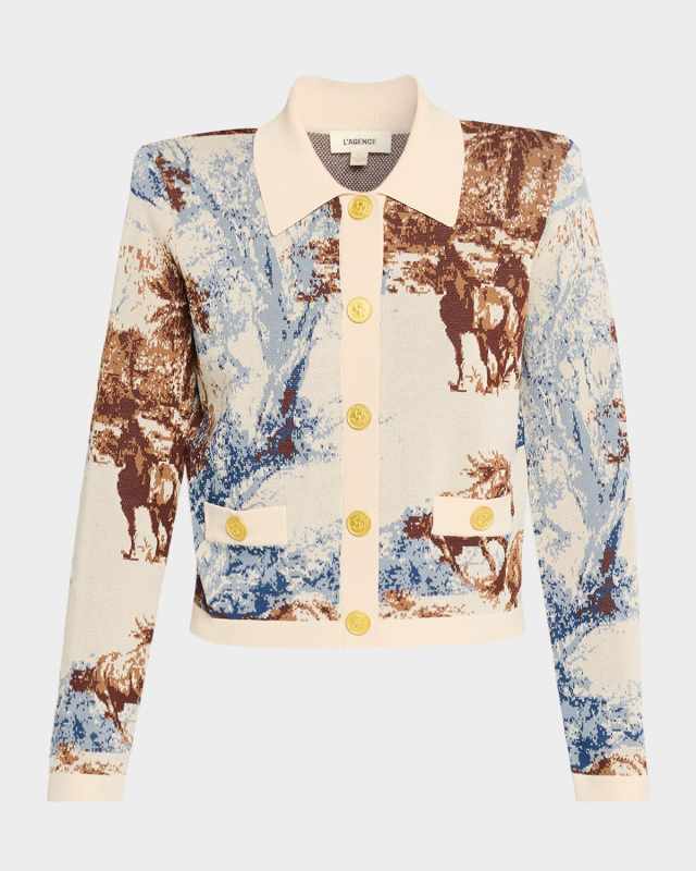 Western Toile Osiris Jacquard Cardigan